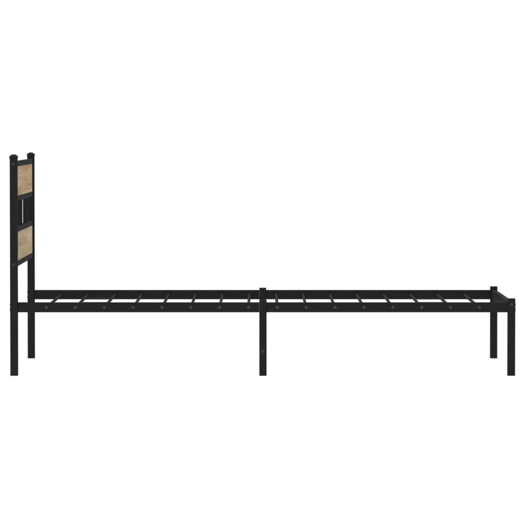 Metalni okvir kreveta bez madraca boja hrasta sonome 100x190 cm