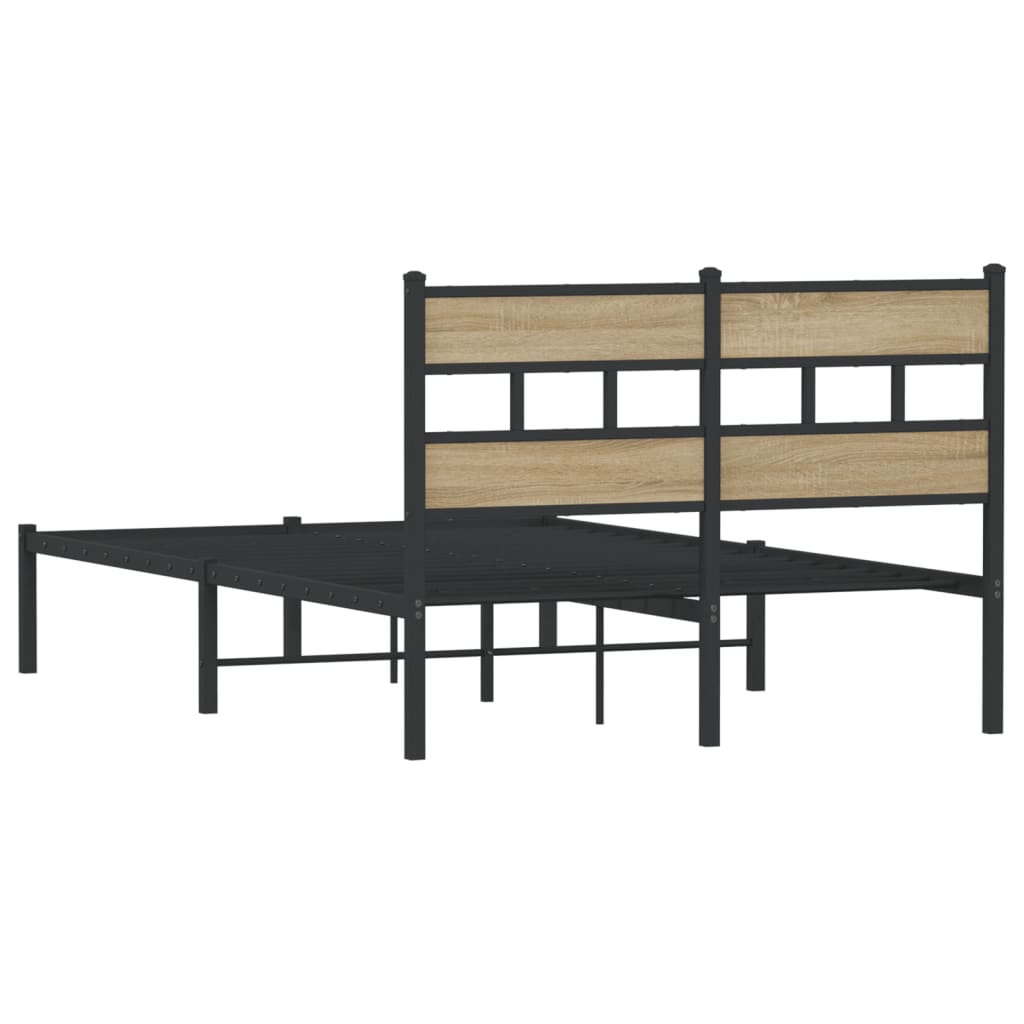 Metalni okvir kreveta bez madraca boja hrasta sonome 120x190 cm