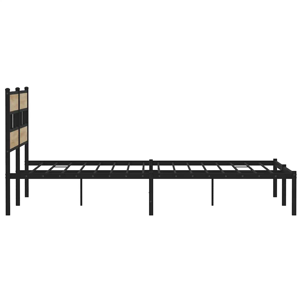 Metalni okvir kreveta bez madraca boja hrasta sonome 180x200 cm
