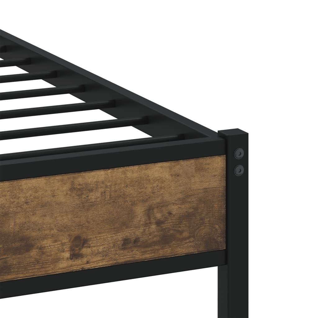 Metalni okvir kreveta bez madraca boja hrasta 80x200 cm