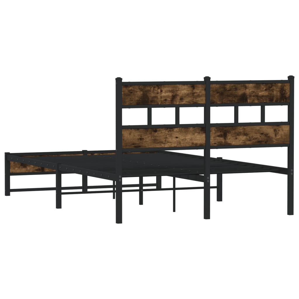 Metalni okvir kreveta bez madraca boja hrasta 120x200 cm