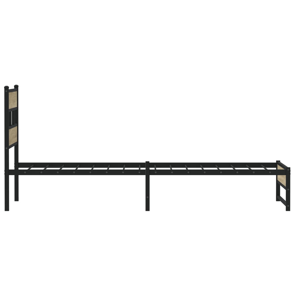 Metalni okvir kreveta bez madraca boja hrasta sonome 80x200 cm
