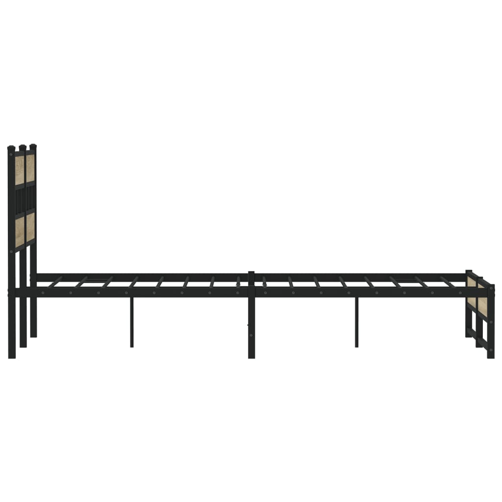 Metalni okvir kreveta bez madraca boja hrasta sonome 120x190 cm
