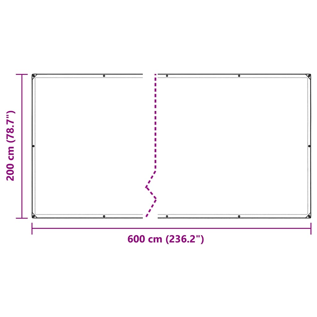 Prozirna cerada s ušicama 2x6 m polietilen