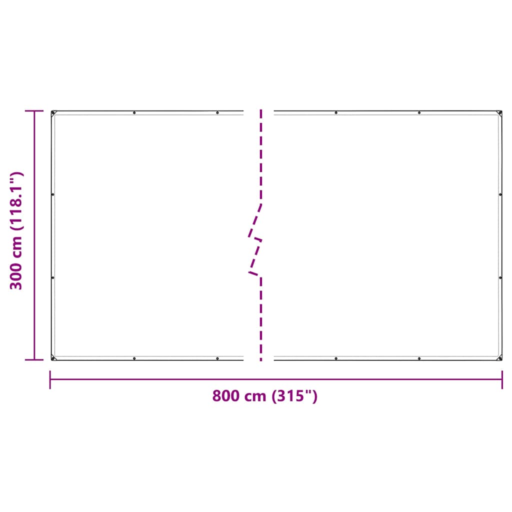 Prozirna cerada s ušicama 3x8 m polietilen