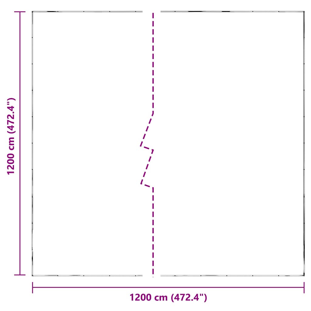 Prozirna cerada s ušicama 12x12 m polietilen