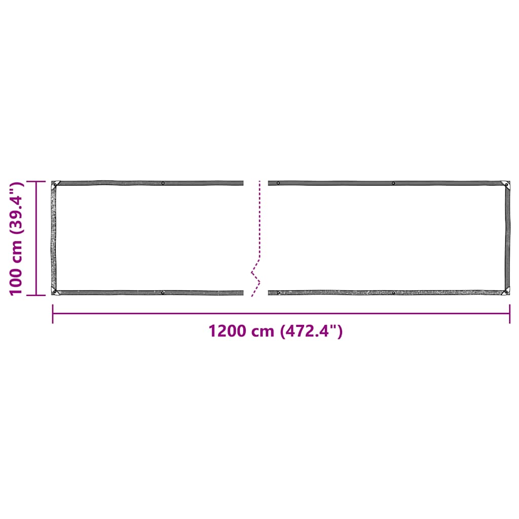 Prozirna cerada s ušicama 1x12 m polietilen