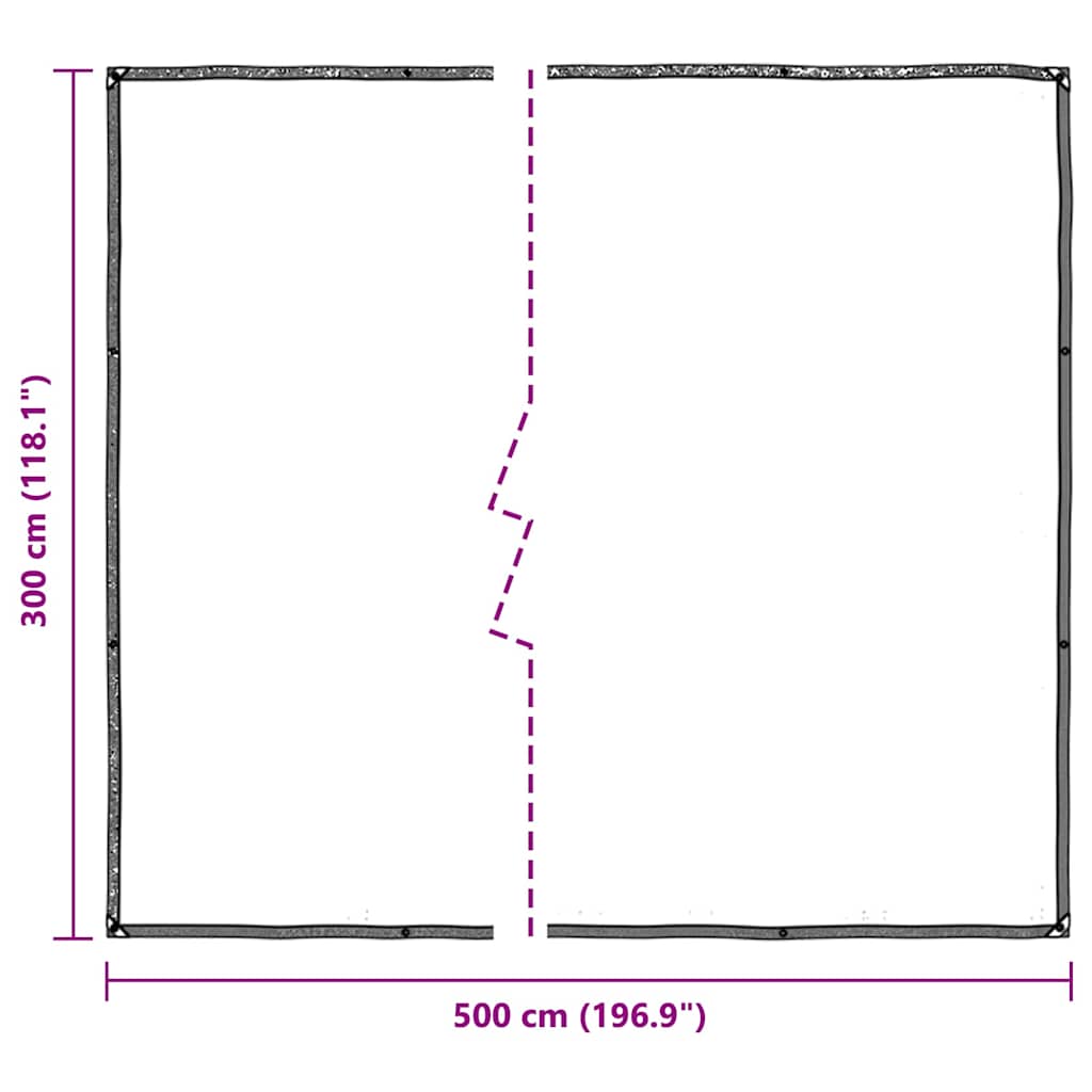 Prozirna cerada s ušicama 3x5 m polietilen