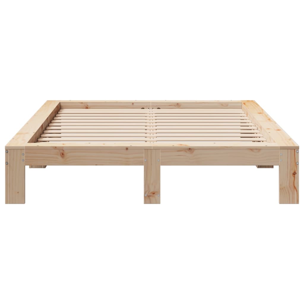 Okvir kreveta bez madraca 135 x 190 cm od masivne borovine