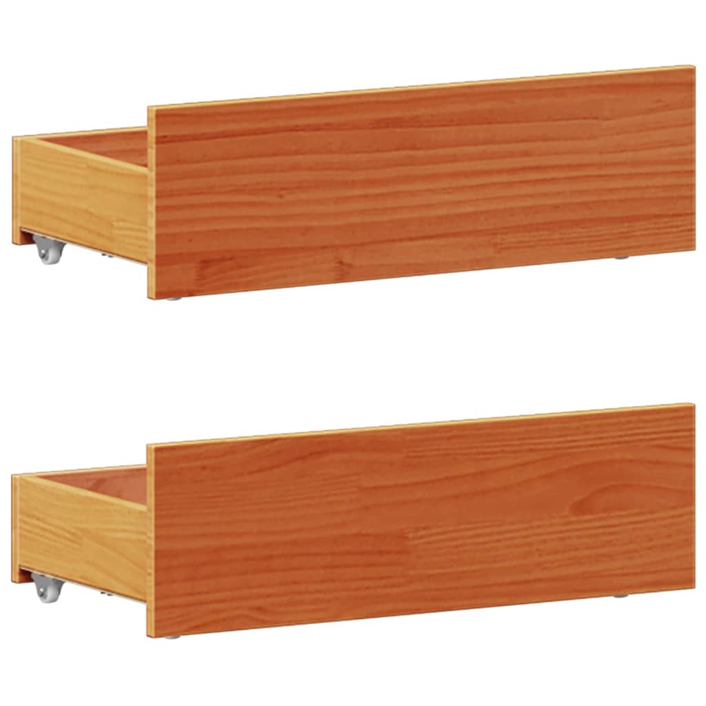 Krevet s regalom za knjige bez madraca 100 x 200 cm od borovine