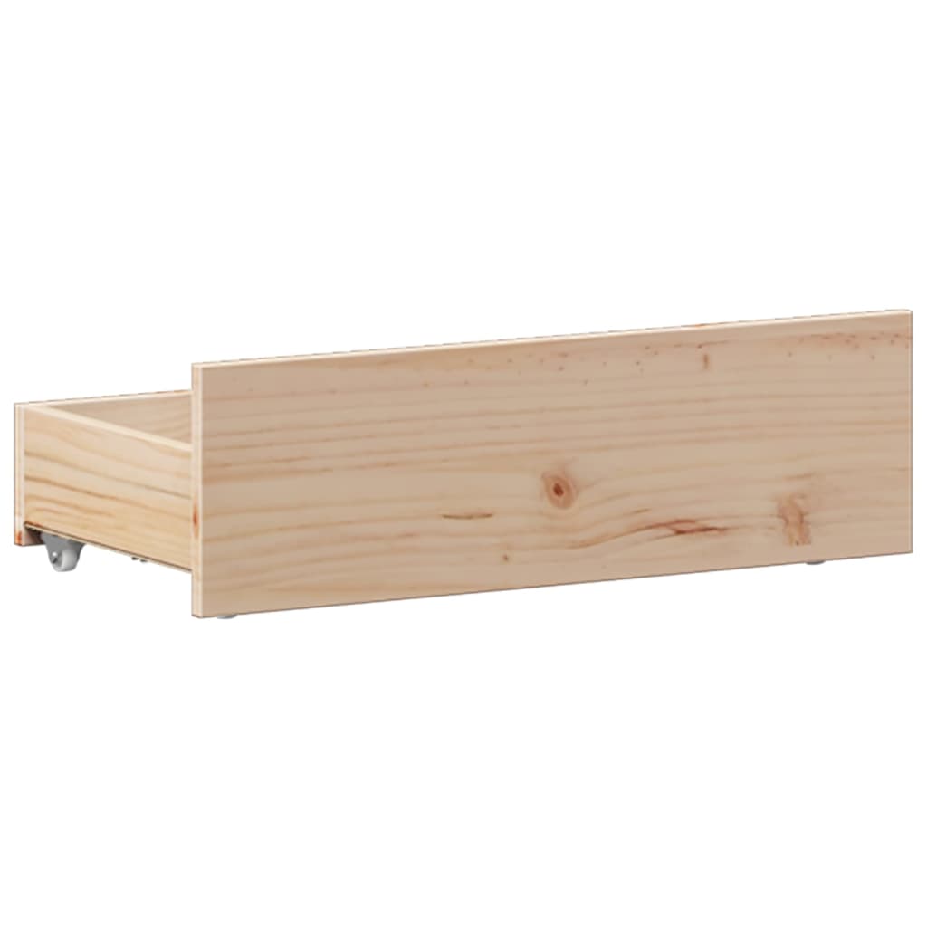 Krevet s regalom za knjige bez madraca 75x190 cm borovina