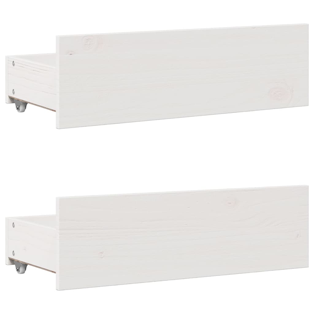 Krevet s regalom z knjige bez madraca bijeli 135x190cm borovina