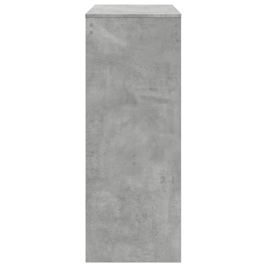 Barski stol s držačima boja betona 90x40x103,5 cm drveni