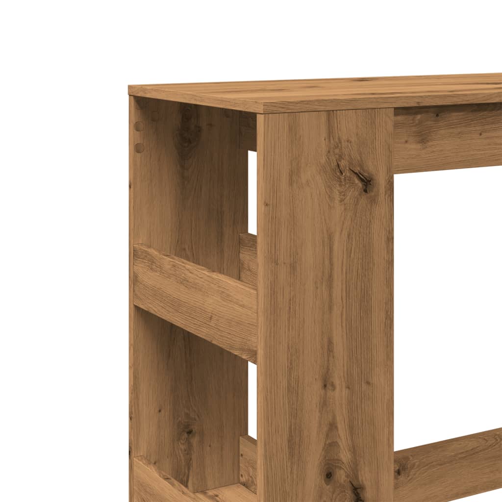 Barski stol s držačima boja hrasta 90x40x103,5 cm drveni