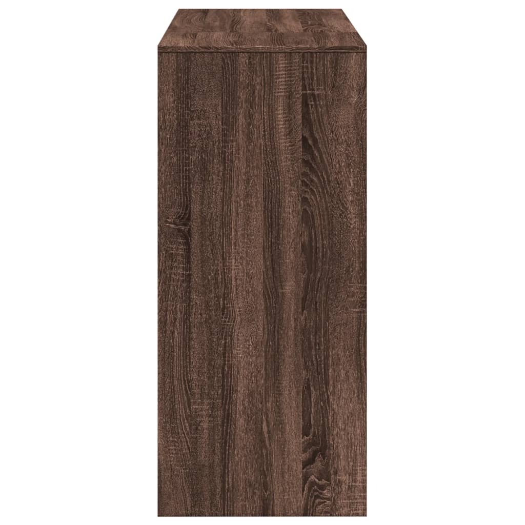 Barski stol s policom smeđa boja hrasta 124x46x103,5 cm drveni