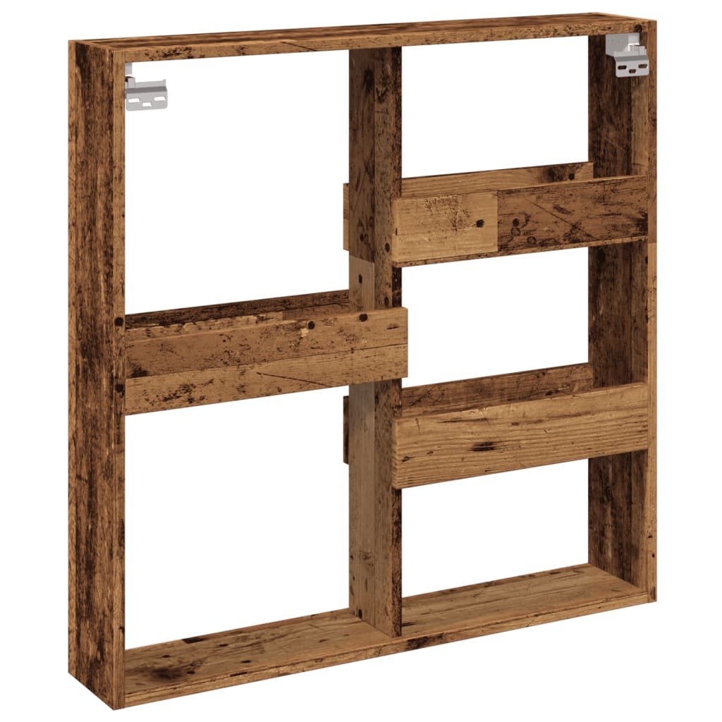 Zidni ormarić boja staro drvo 80x15x80 cm od konstruiranog drva