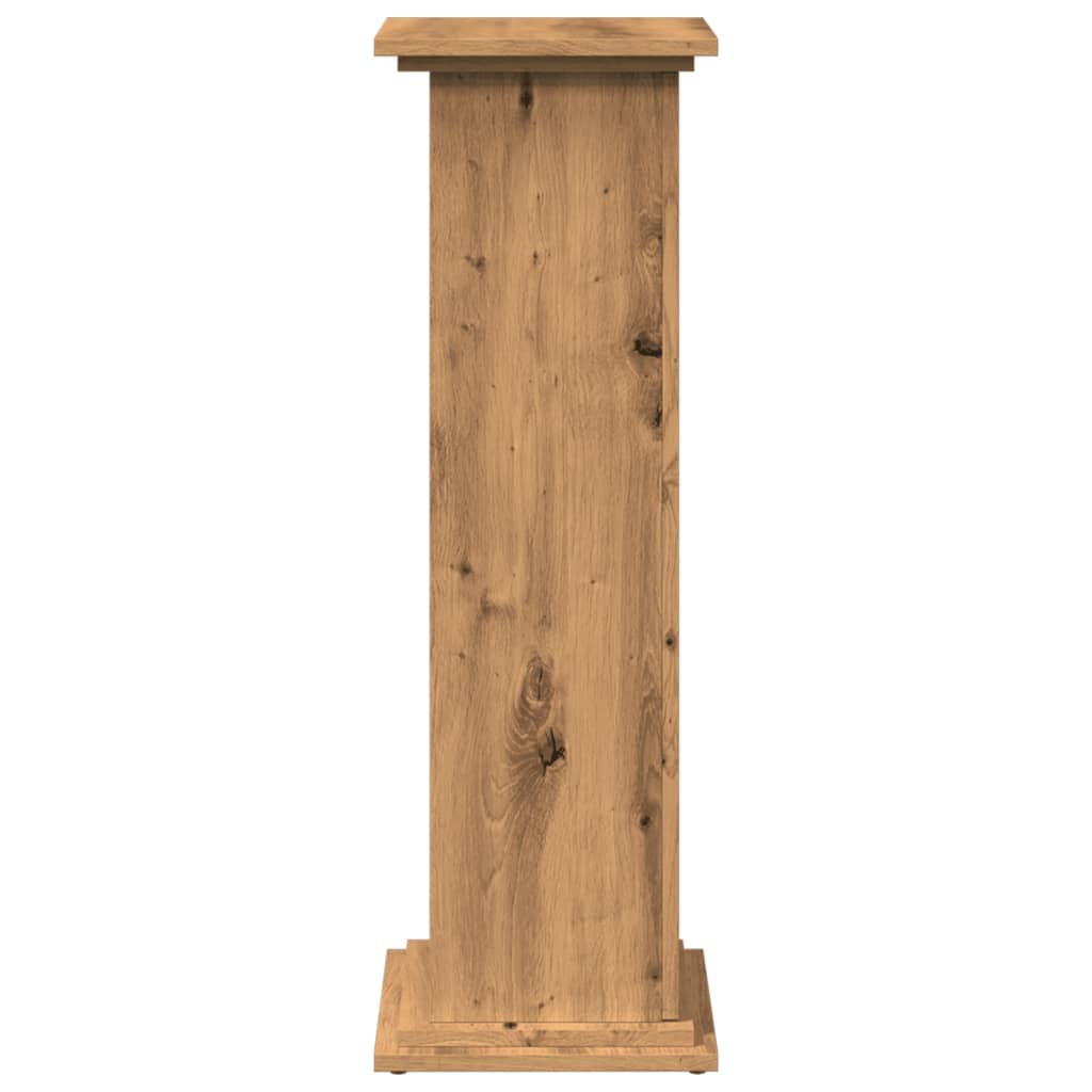 Stalak za izložbu s spremištem boja hrasta 31x30x90 cm drveni