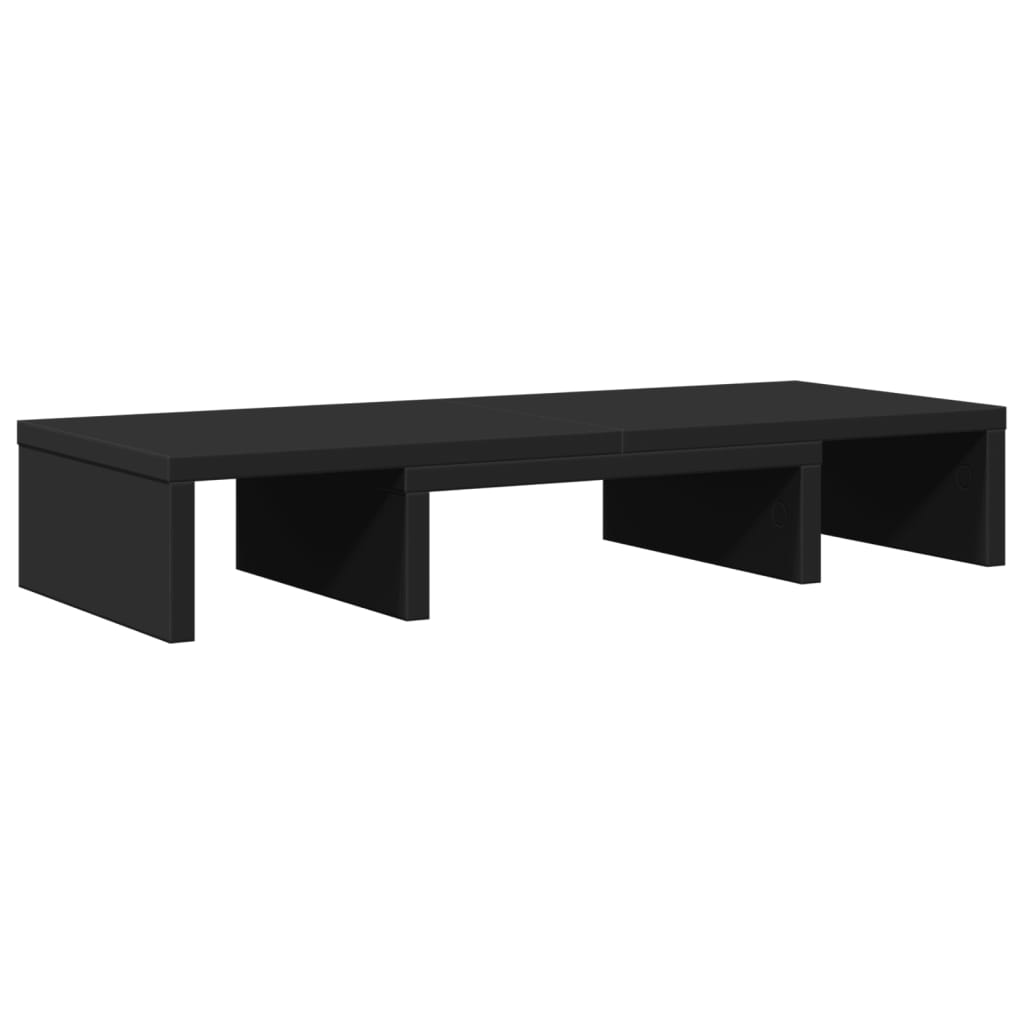 Stalak za monitor podesivi crni 60x24x10,5 cm konstruirano drvo