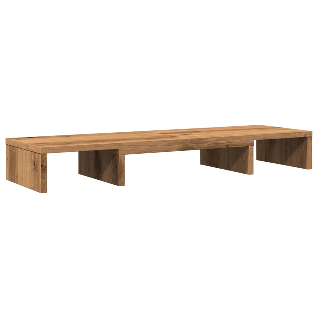 Stalak za monitor podesivi boja hrasta 80 x 24 x 10,5 cm drveni
