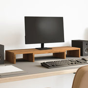 Stalak za monitor podesivi boja hrasta 80 x 24 x 10,5 cm drveni