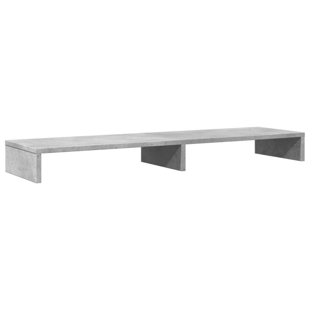 Stalak za monitor boja betona 100x27x10 cm konstruirano drvo