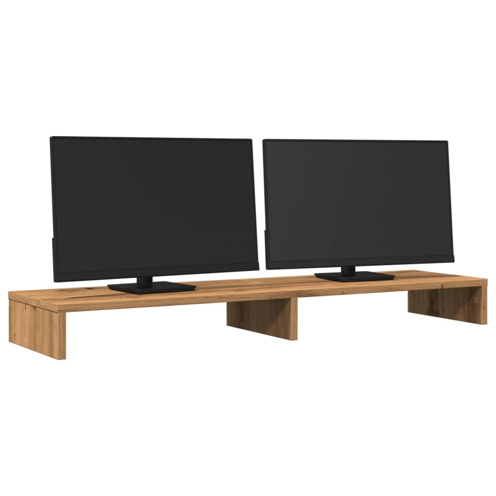 Stalak za monitor boja hrasta 100x27x10 cm konstruirano drvo