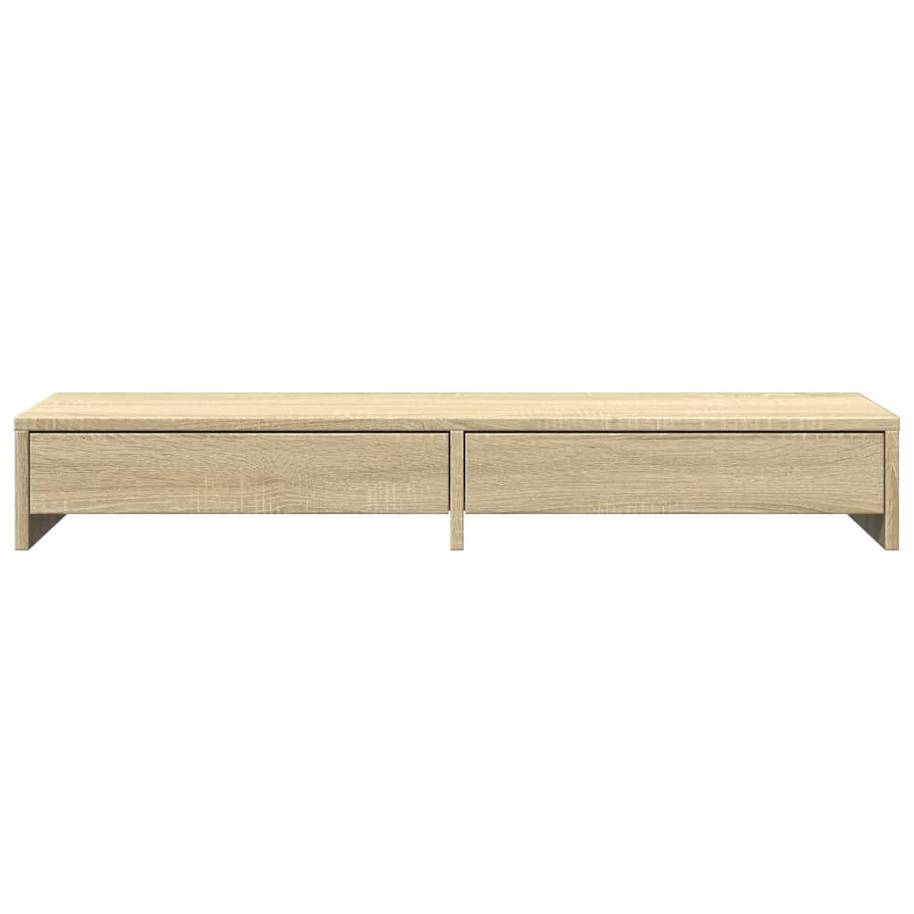 Stalak za monitor s ladicama Sonoma hrast 100x27x15 cm Konstruirano drvo