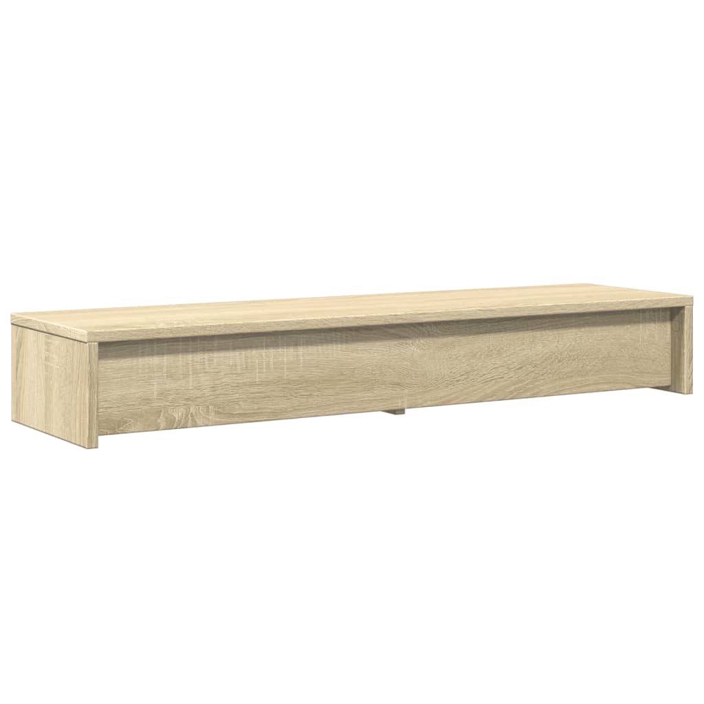 Stalak za monitor s ladicama Sonoma hrast 100x27x15 cm Konstruirano drvo