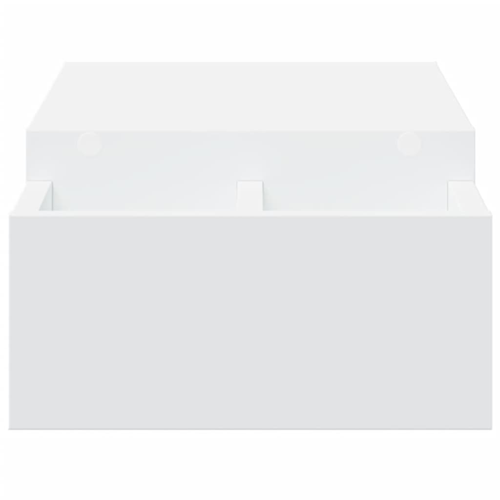Stalak za monitor s pohranom bijeli 70 x 27 x 15 cm drveni