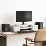 Stalak za monitor s pohranom bijeli 70 x 27 x 15 cm drveni