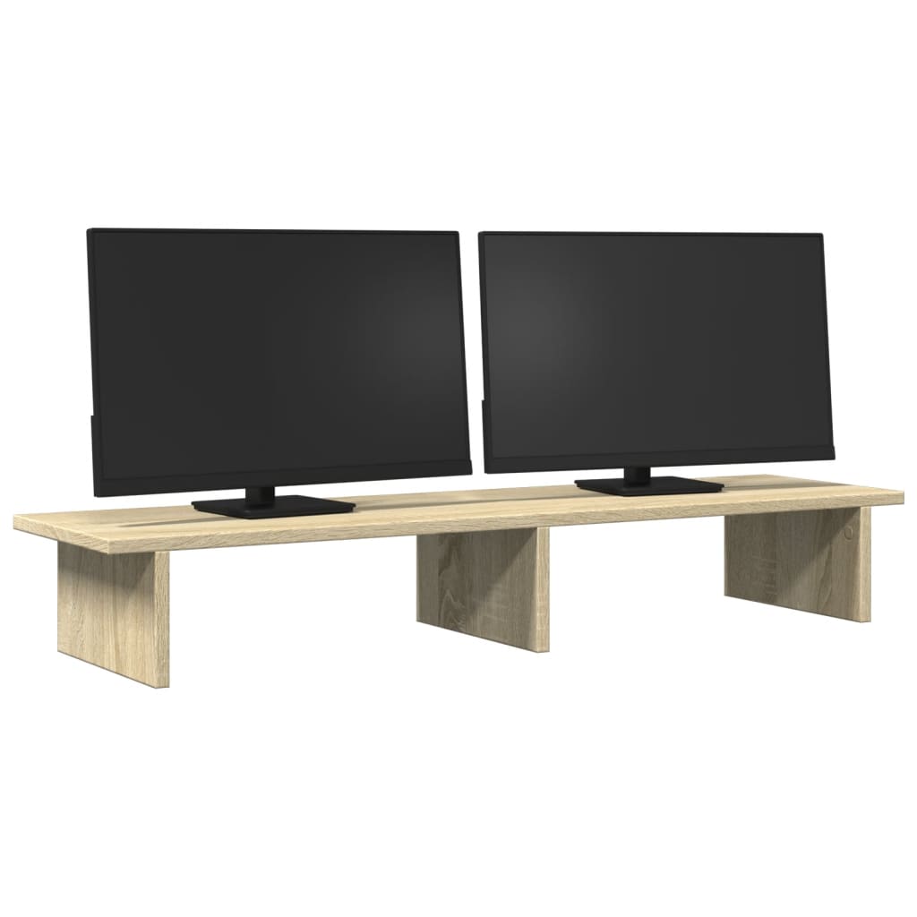 Stalak za monitor boja hrasta 100x27x15 cm konstruirano drvo