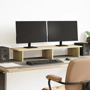 Stalak za monitor boja hrasta 100x27x15 cm konstruirano drvo