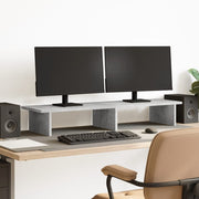 Stalak za monitor boja betona 100x27x15 cm konstruirano drvo