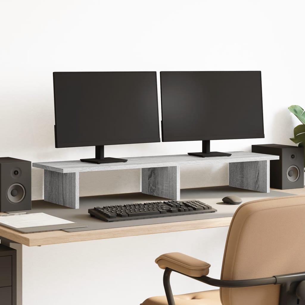 Stalak za monitor boja hrasta 100x27x15 cm konstruirano drvo