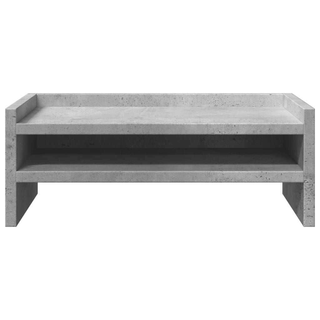 Stalak za monitor siva boja betona 42x24x16 cm drveni