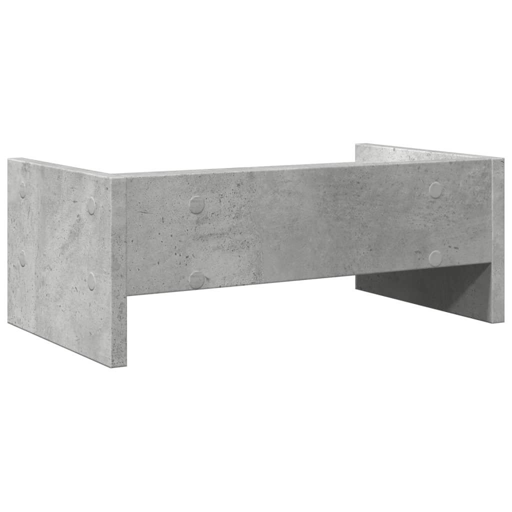 Stalak za monitor siva boja betona 42x24x16 cm drveni