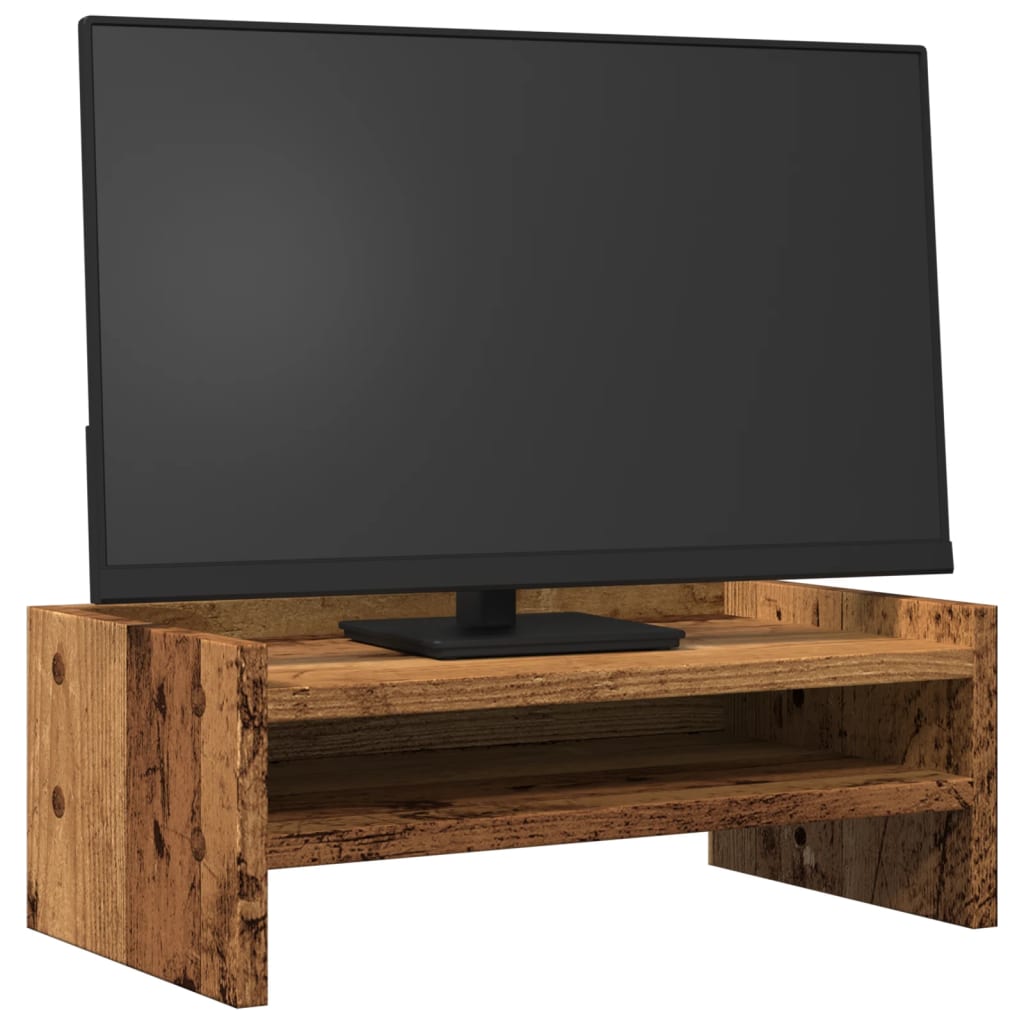 Stalak za monitor boja staro drvo 42x24x16 cm konstruirano drvo