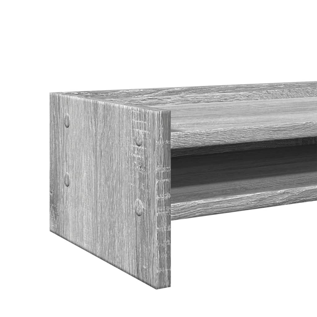 Stalak za monitor siva boja hrasta 100x24x16 cm drveni