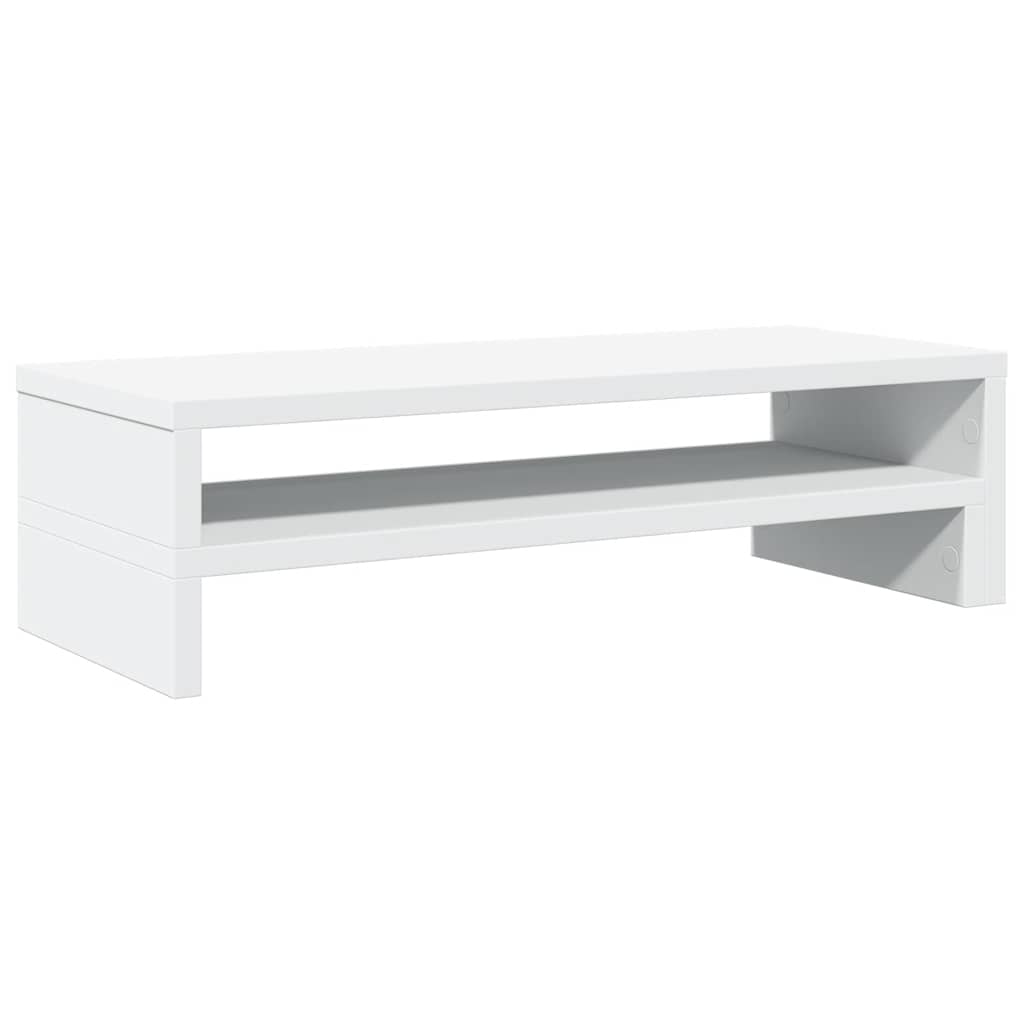 Stalak za monitor bijeli 54 x 22 x 15 cm od konstruiranog drva