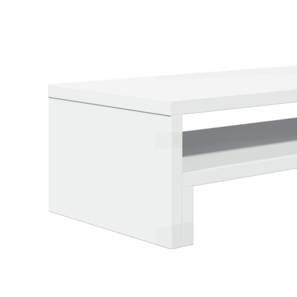 Stalak za monitor bijeli 54 x 22 x 15 cm od konstruiranog drva