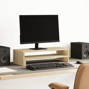 Stalak za monitor boja hrasta 54x22x15 cm konstruirano drvo
