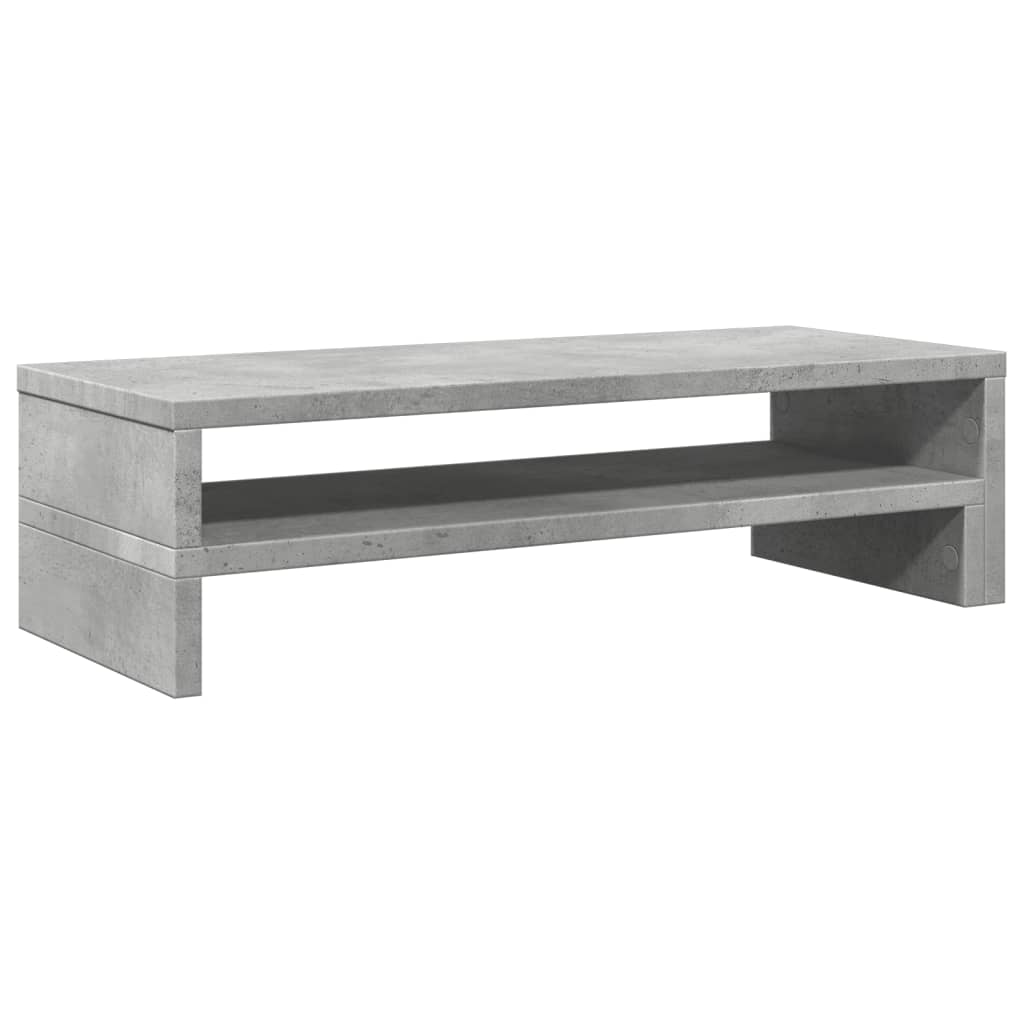 Stalak za monitor siva boja betona 54x22x15 cm drveni