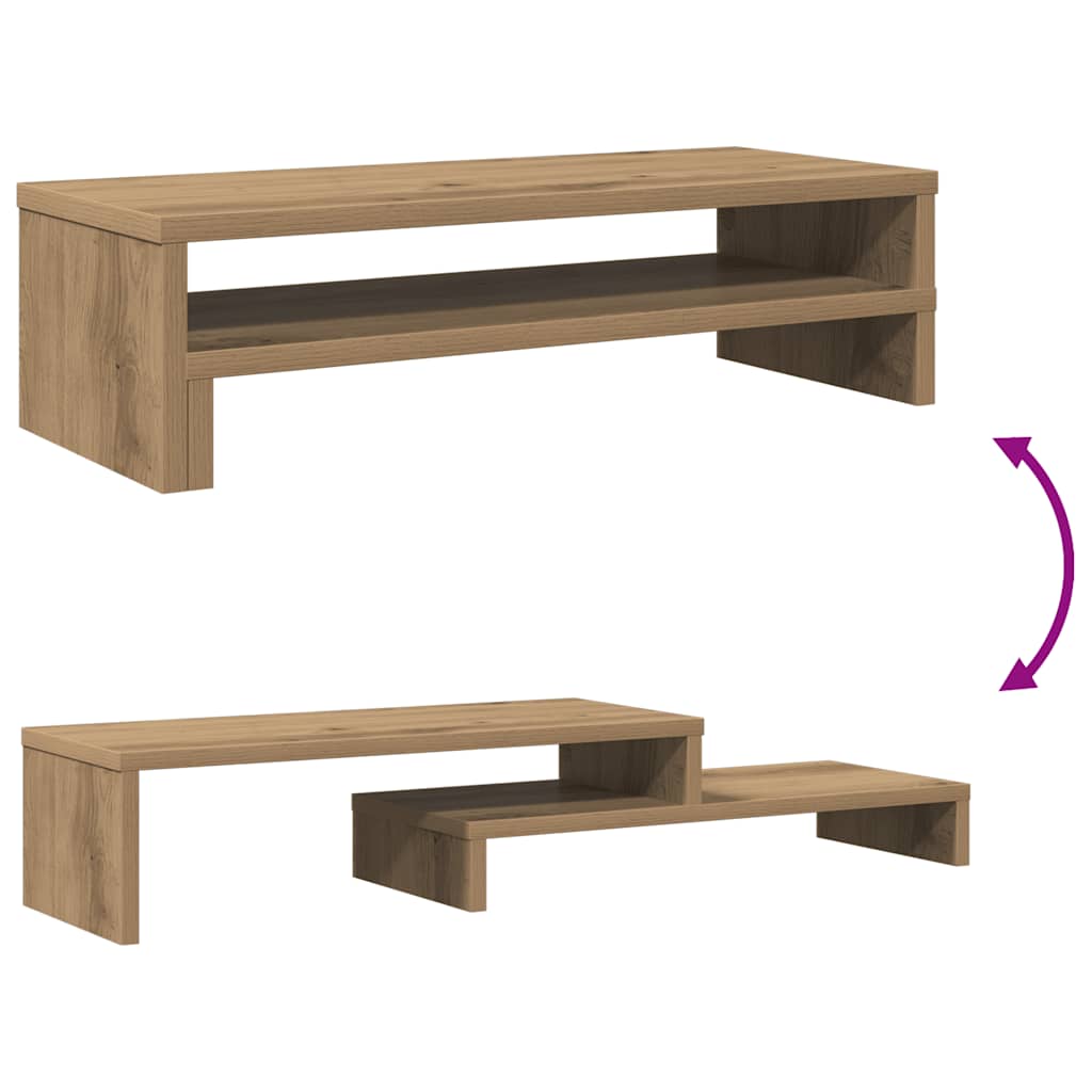 Stalak za monitor boja hrasta 54x22x15 cm konstruirano drvo
