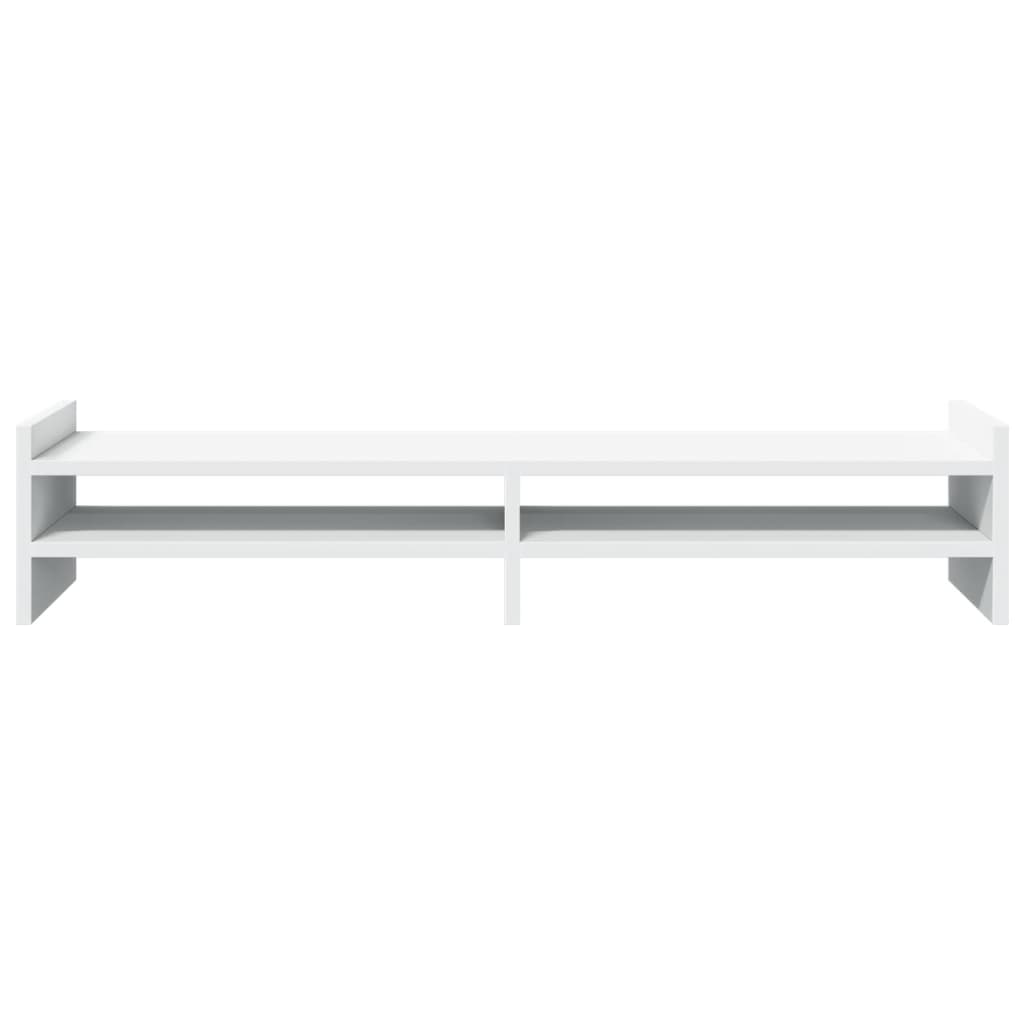 Stalak za monitor bijeli 100x27x20 cm od konstruiranog drva