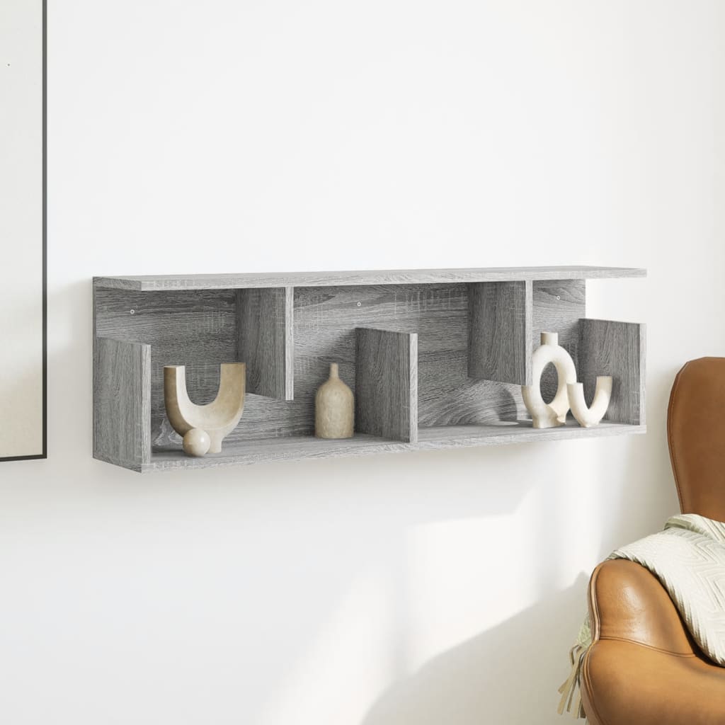 Zidni ormarić 100x20x30 cm siva boja hrasta konstruirano drvo