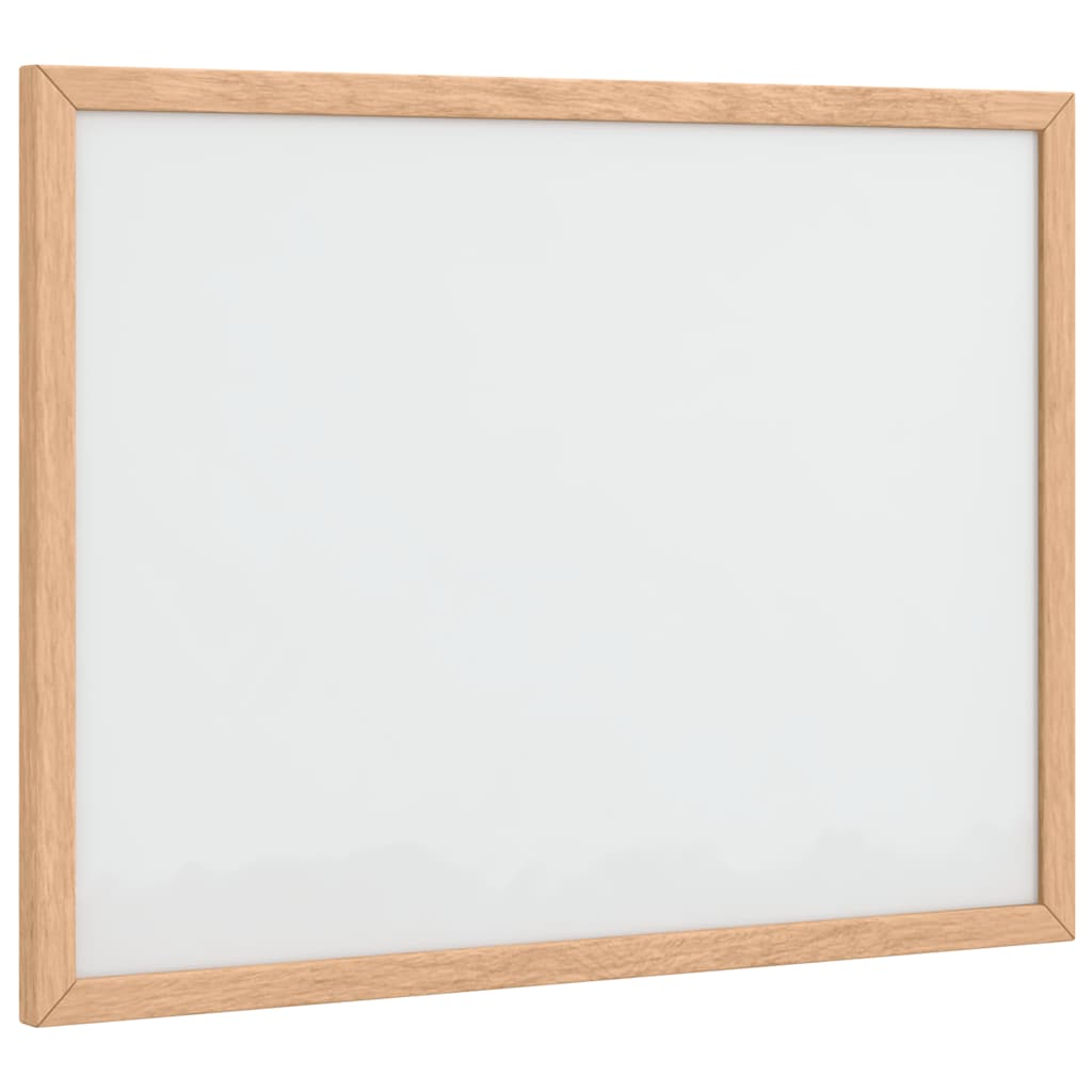 Magnetna bijela ploča s okvirom od punog borovine 40x30 cm