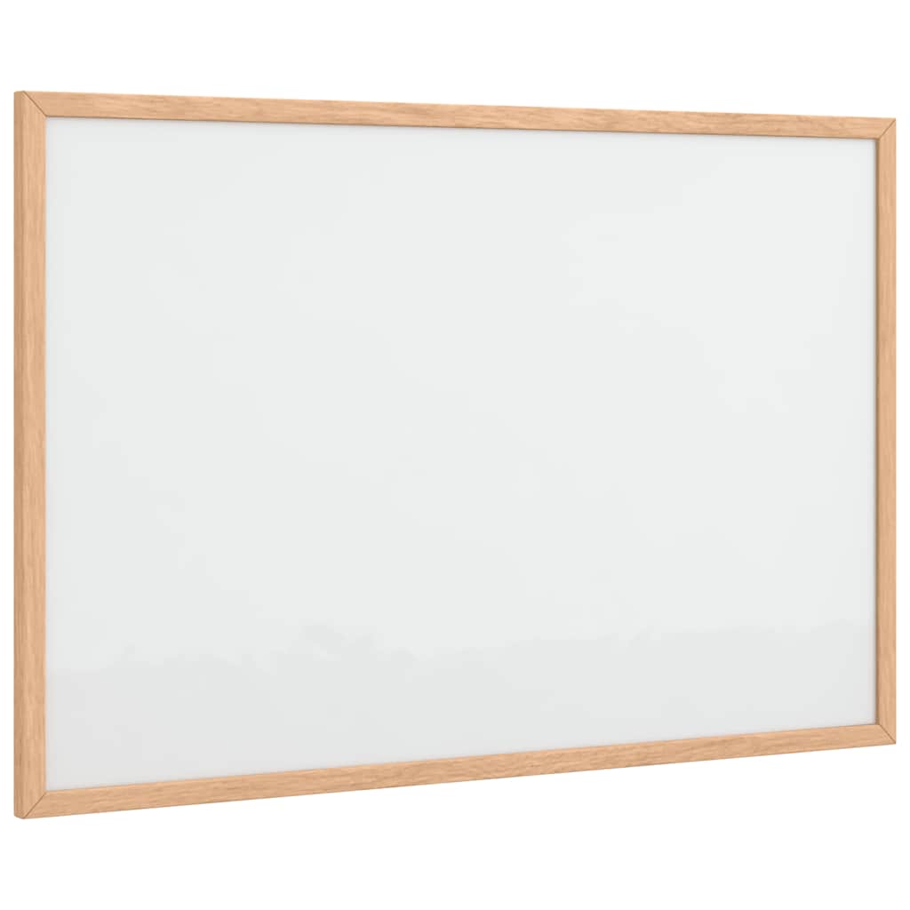 Magnetna bijela ploča s okvirom od masivnog borovog drva 60 x 40 cm