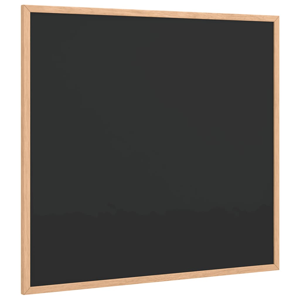 Ploča za pisanje kredom s okvirom od masivnog borovog drva crna 60x55 cm