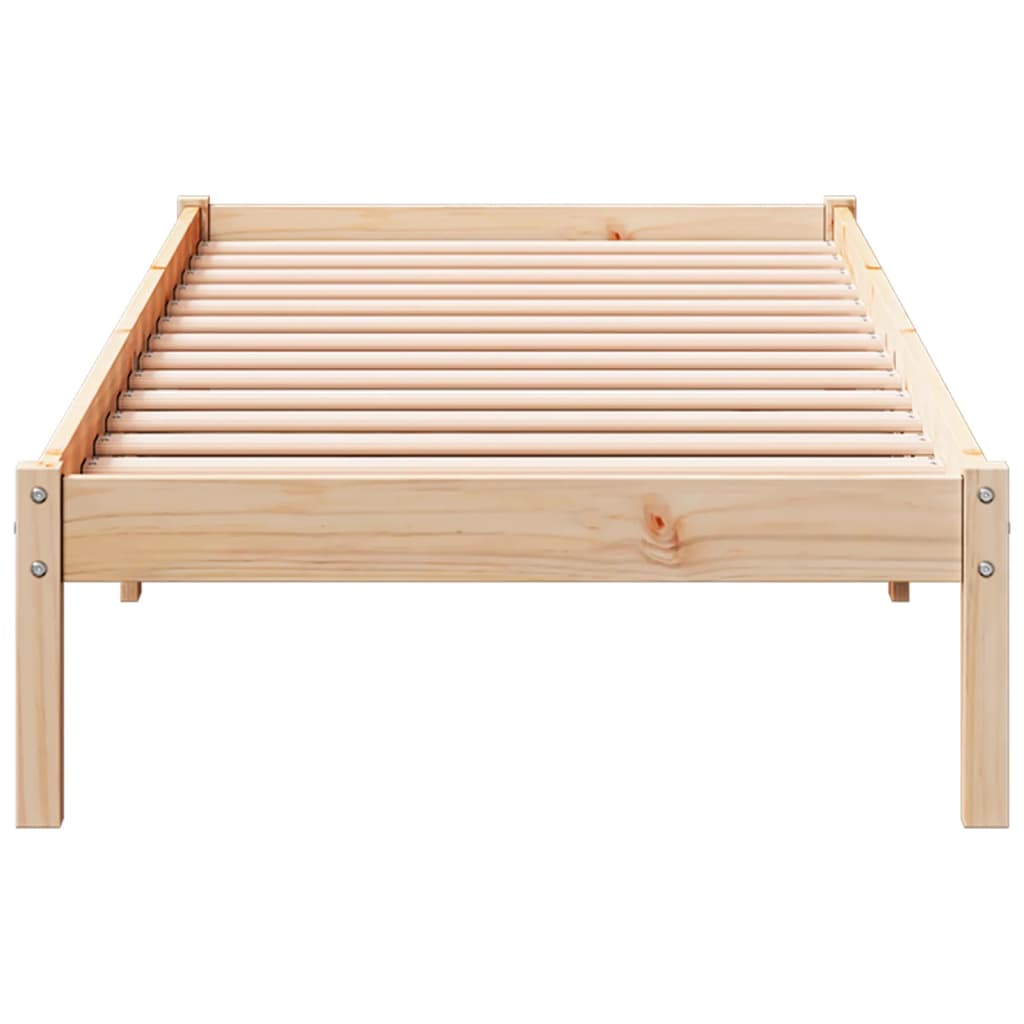 Dugi okvir kreveta bez madraca bijeli 90x210 cm od borovine