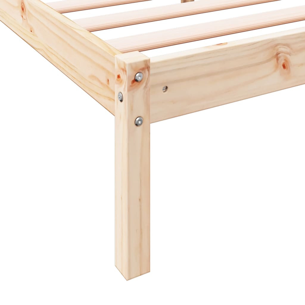 Dugi okvir kreveta bez madraca bijeli 90x210 cm od borovine
